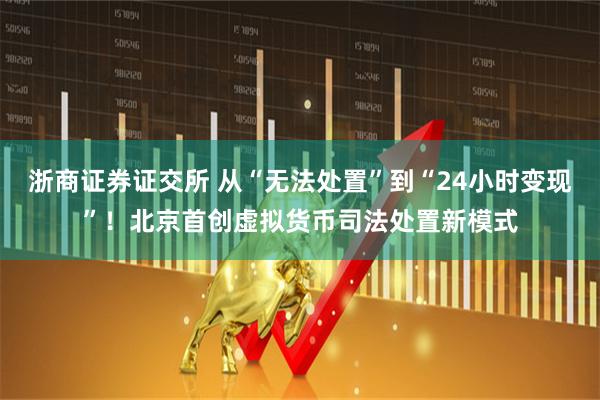 浙商证券证交所 从“无法处置”到“24小时变现”！北京首创虚拟货币司法处置新模式